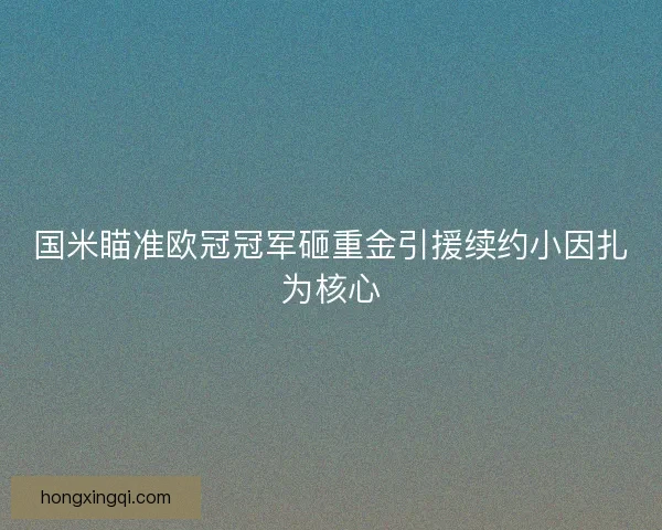 国米瞄准欧冠冠军砸重金引援续约小因扎为核心