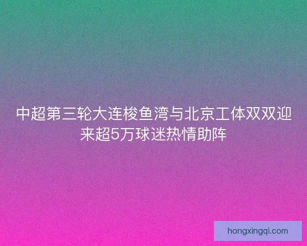 中超第三轮大连梭鱼湾与北京工体双双迎来超5万球迷热情助阵 中超第三轮大连梭鱼湾与北京工体双双迎来超5万球迷热情助阵